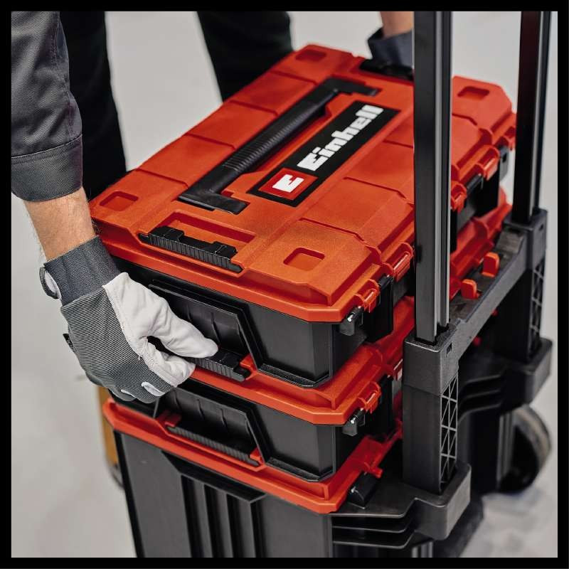 Якісний пластиковий кейс Einhell E-Case L з колесами : навантаження до 120 кг (4540014) Київ - фото 5