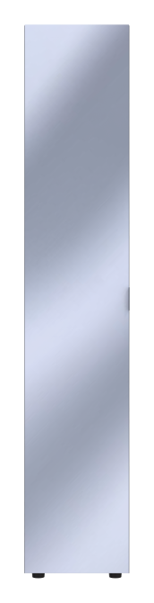 Шафа-пенал з дзеркалом Doros Гелар 39х49,5х203,4 см Графіт (DRS-011130) Львів - фото 2