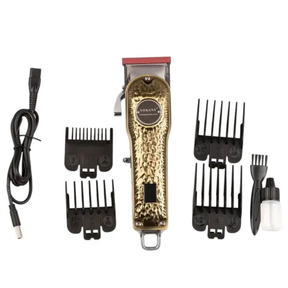 Sokany Машинка для стрижки Sokany SK-LF-9976 акумуляторна з 4 насадками та USB золото Коломыя - изображение 3