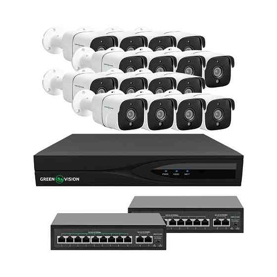 Комплект відеоспостереження на 16 камер GV-IP-K-W88/16 5MP Київ