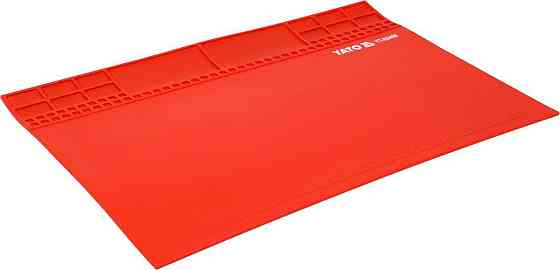 Підстилка для паяння YATO з жаростійкого силікону до 500°С, 350х250х2 мм, магн стрічка 345х47мм [50] Одеса