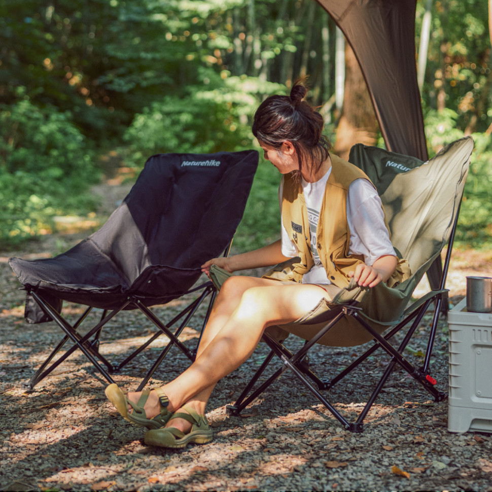 Стілець складаний Naturehike CNK2450JJ020, чорний Киев - изображение 4