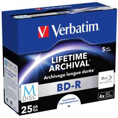 Диск BD Verbatim 25Gb 4x Jewel Case 5шт M-Disc Archival Media (43823) Вінниця