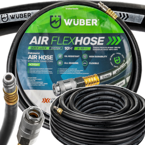 Шланг пневматичний до компресора 10м 6x13мм Wuber (Польща) Київ