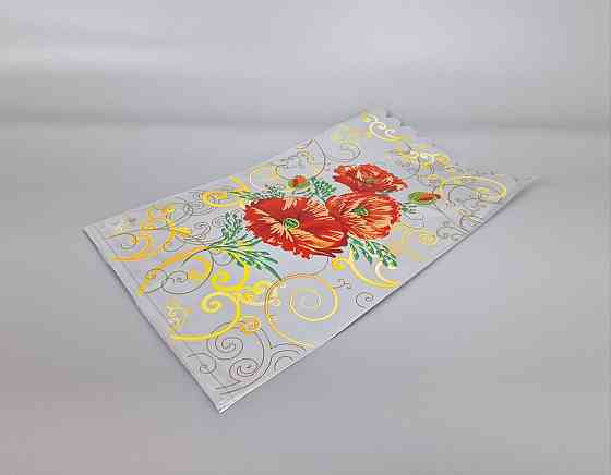 Пакет с рисунком для упаковки подарков   (30*50) №435 (1) фольгированный (ажурный) 