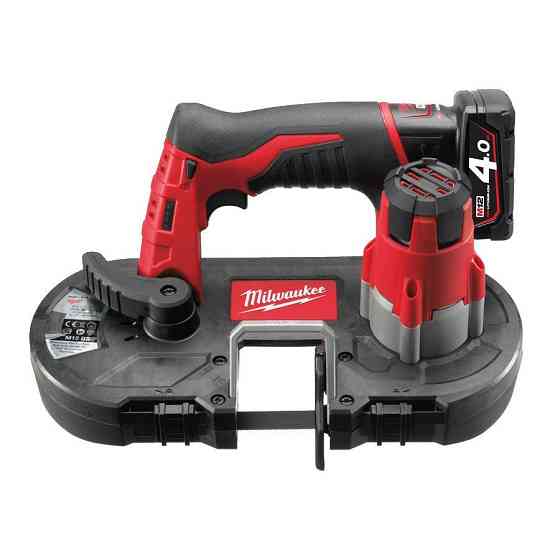 Пила ленточная аккумуляторная MILWAUKEE, M12 BS-402C (зарядное устройство С12 С, 2 аккумулятора М12 В4 4Ач, холст, кейс) Одесса