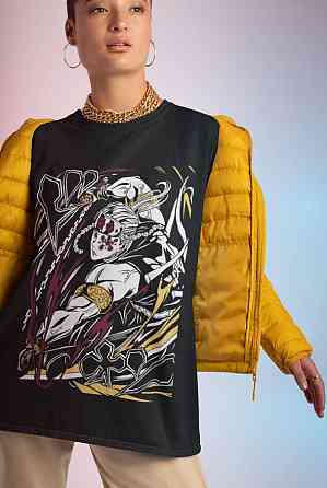 Футболка аниме Истребитель демонов оверсайз (S/M/L) Черний AnimeJ0961 Днепр