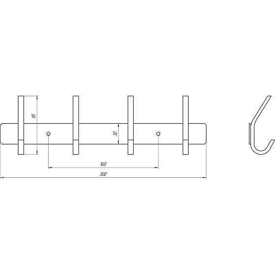 Планка с крючками Globus Lux SQ 9435-4 SUS304 (000019477) Киев