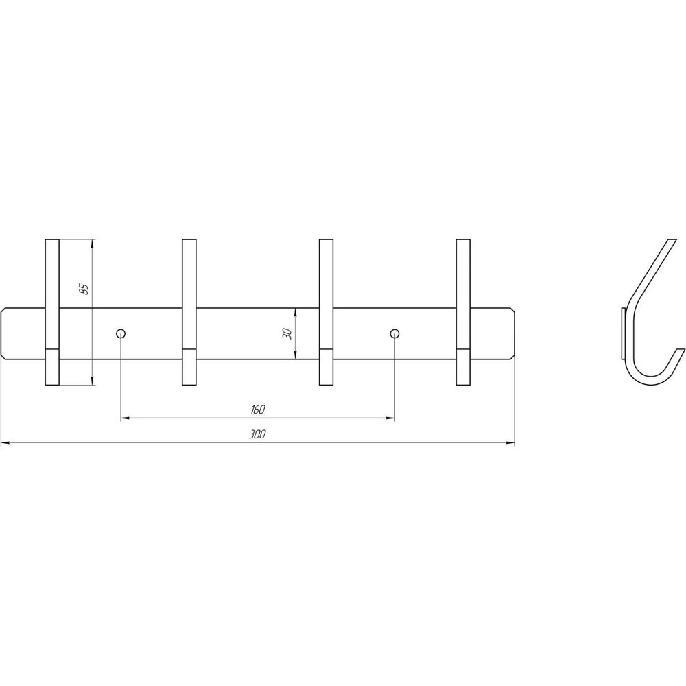 Планка с крючками Globus Lux SQ 9435-4 SUS304 (000019477) Киев - изображение 2