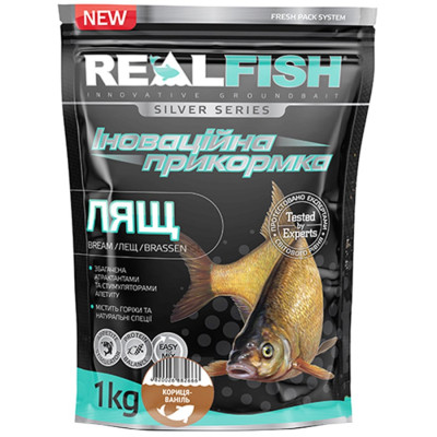 Прикормка Real Fish Silver Series Лящ Кориця-ваніль 1kg (809.00.31) Вінниця - фото 1