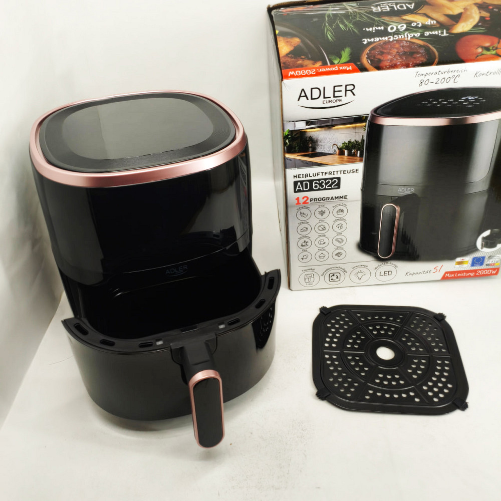 Електричний аерогриль для дому без олії Adler AD 6322 5Л 2000Вт, Мультипіч з функцією гриля ZS-10 Львів - фото 12
