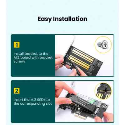 Контролер Ugreen PCI-E 3.0 for SSD M.2 NVMe + M.2 NGFF CM302 (70504) Вінниця