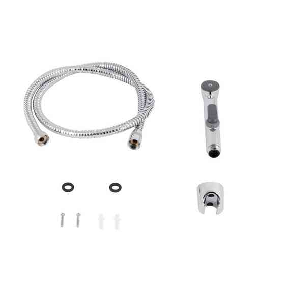 Гигиенический душ из пластика Qtap Inspai-Varius круглый QTSETCRMA021 Chrome/Grey (Set) Харьков