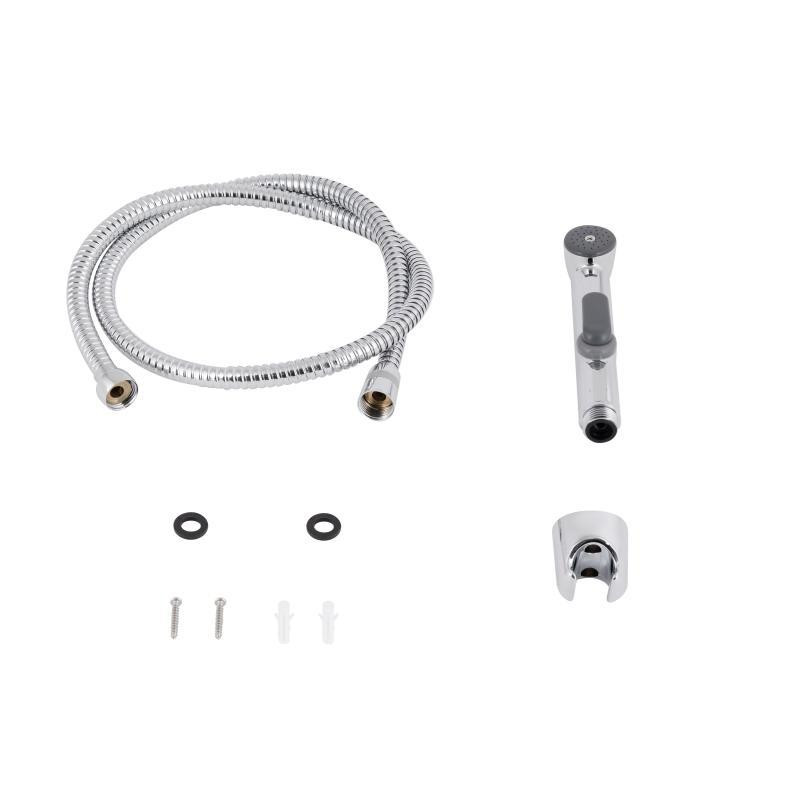 Гигиенический душ из пластика Qtap Inspai-Varius круглый QTSETCRMA021 Chrome/Grey (Set) Харьков - изображение 4