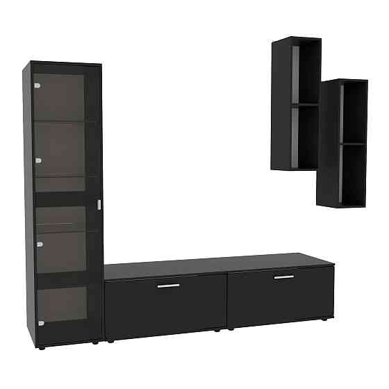 Стенка в гостиную Hugo-2, Антрацит, 2060х520х1700 Львов