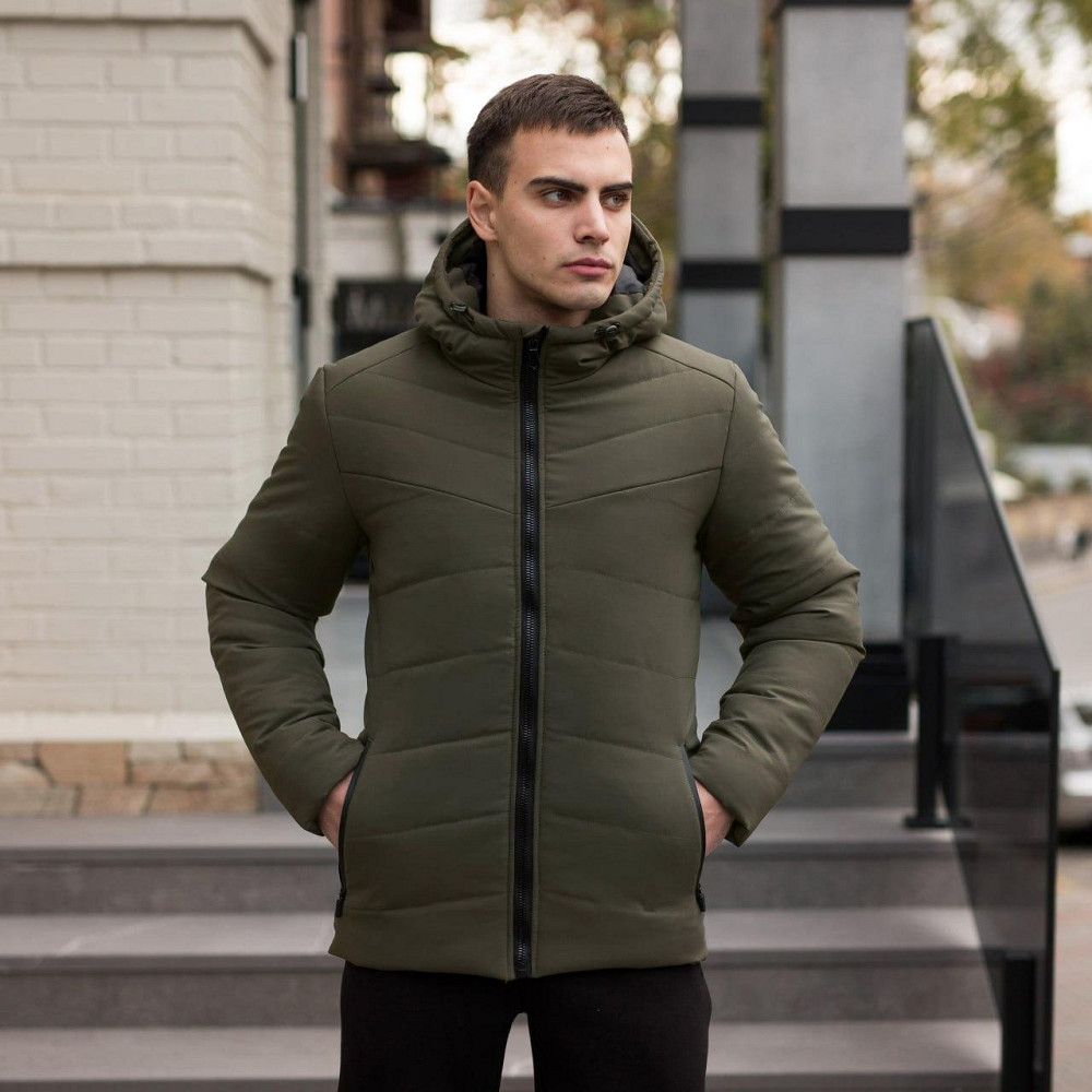 Зимова чоловіча куртка тепла з капюшоном коротка Frost Pobedov Winter Jacket Dzen хакі 2XL Одеса - фото 6