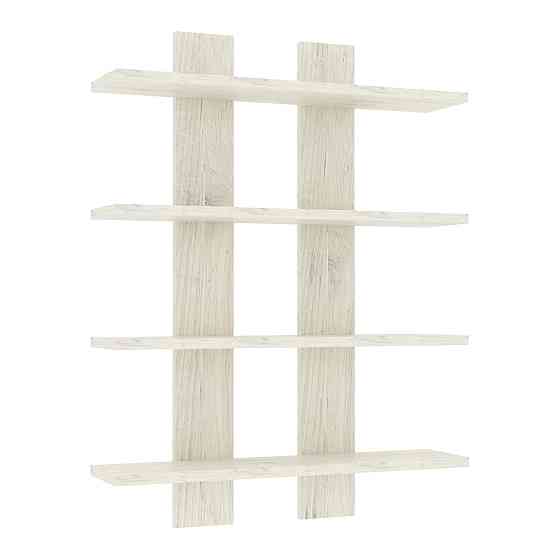 Полиця навісна П-4, Дуб Крафт Білий, 600/120/800 Львів