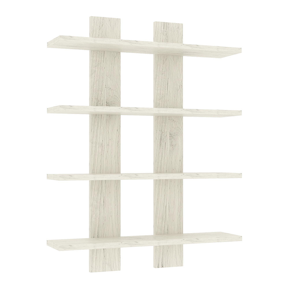 Полиця навісна П-4, Дуб Крафт Білий, 600/120/800 Львів - фото 1