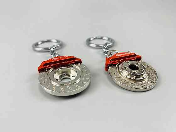 Брелок диск гальмівний + супорт 31мм (діаметр) х 95мм (довжина), брелок на автомобільні ключі Мукачево