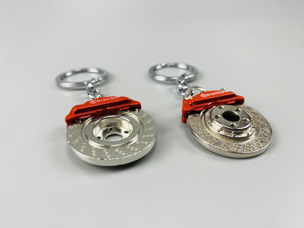 Брелок диск гальмівний + супорт 31мм (діаметр) х 95мм (довжина), брелок на автомобільні ключі Мукачево - фото 4