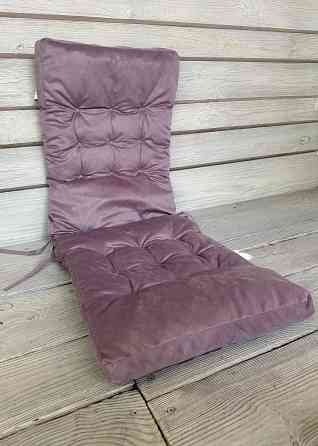 Подушка для стільців (40x120х4 см) подвійна Decorator Флокс колір ліловий 84-161 Київ
