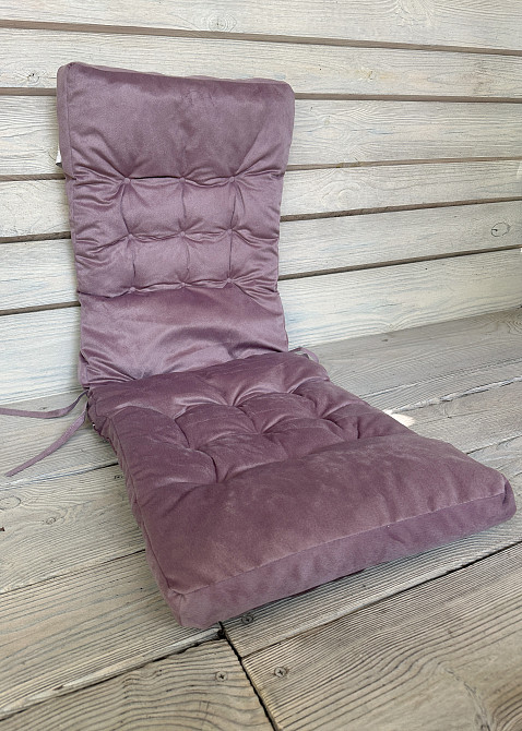 Подушка для стільців (40x120х4 см) подвійна Decorator Флокс колір ліловий 84-161 Київ - фото 2