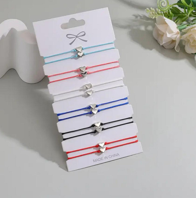 Набор из 12 браслетов с сердечками. Киев - изображение 2