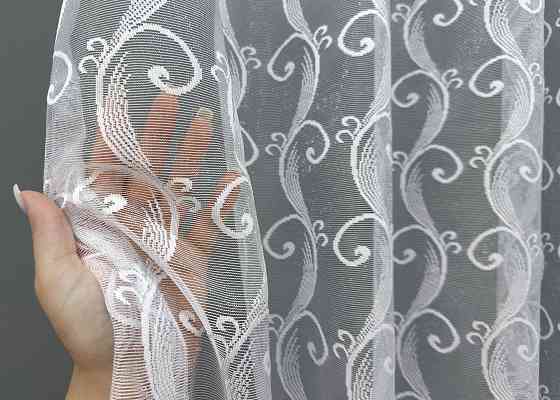 Тюль VR-Textil 643т Премиум Жаккард Белый 300х270 см (40-302) Киев