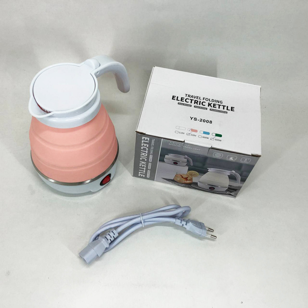 Електрочайник складаний Travel Folding 600ml. Колір: рожевий NA-54 Львів - фото 1