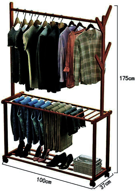 Стійка вішалка для одягу "Шумата 100" капучино Миколаїв - фото 1