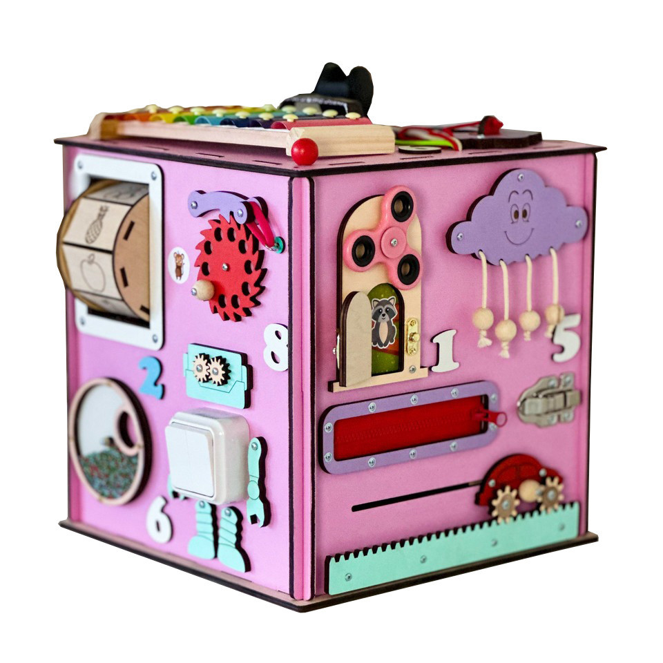 Розвиваюча іграшка Бізікуб TG145644630, 30х30х30 см Рожевий Вінниця - фото 2