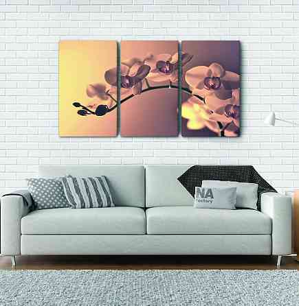 Модульна картина Квіти Орхідея (53х100см) Аrt-216_3А Київ