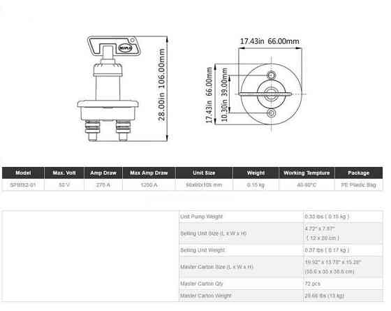 Переключатель Массы Seaflo Киев