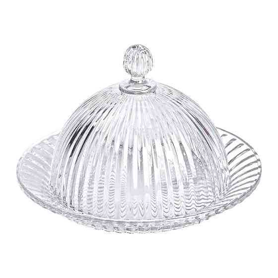 Скляне блюдо з кришкою для десертів Ø 20 см Київ