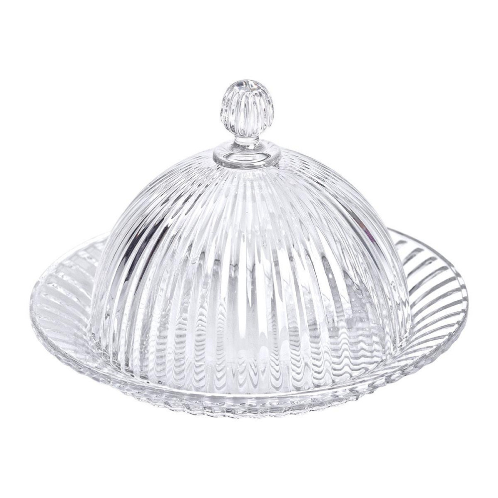 Скляне блюдо з кришкою для десертів Ø 20 см Київ - фото 2