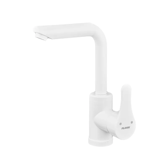 Змішувач для умивальника Plamix Diego-001-G White    ( PM0656 ) 30071 Харків