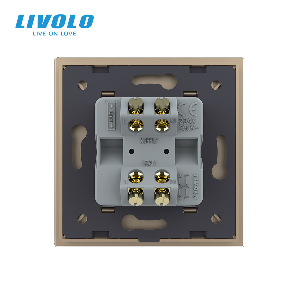 LIVOLO Майстер вимикач 20 ампер Livolo золотий (VL-C7KMKV20A-2AP) Коломыя - изображение 8