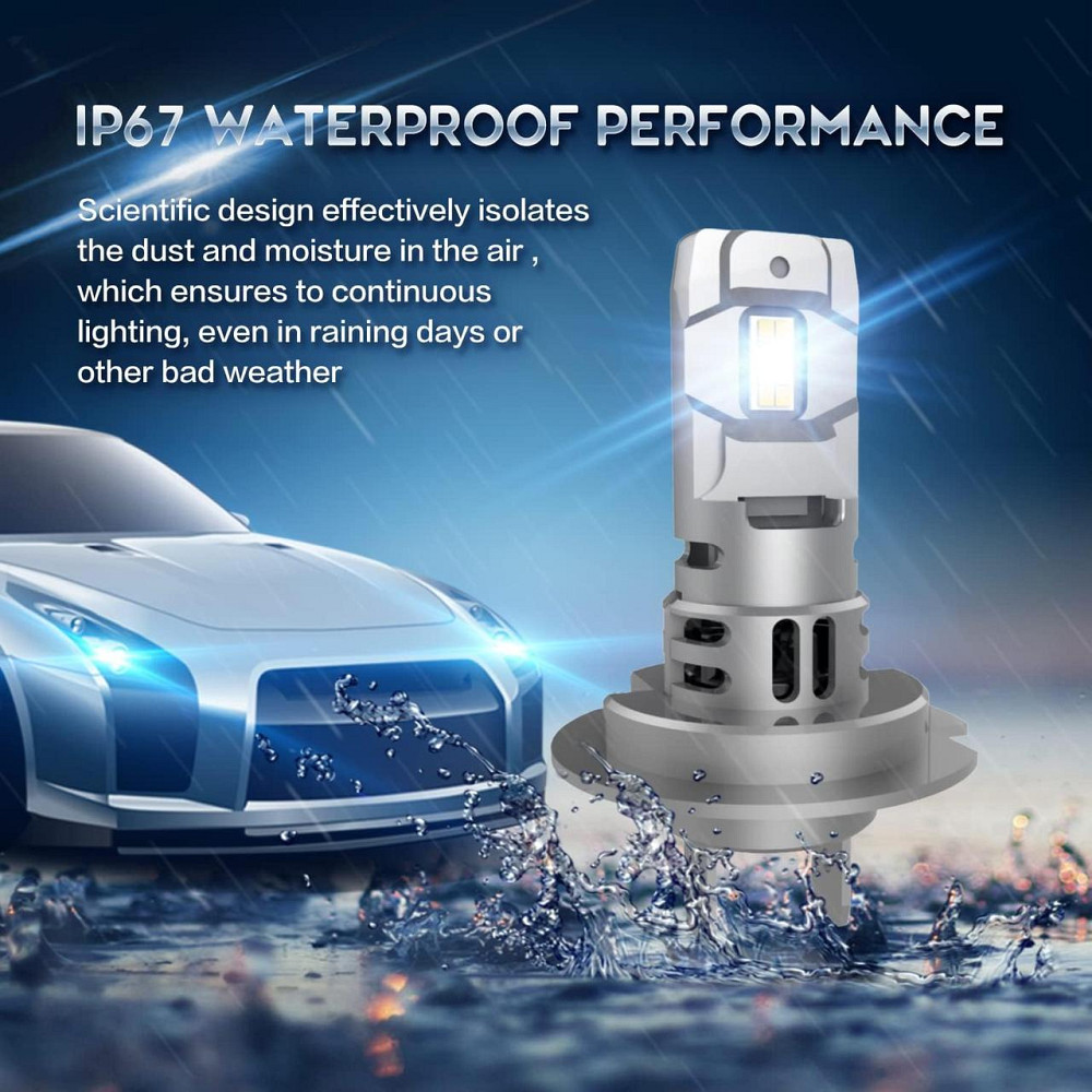 Светодиодная противотуманная лампа H7 LED 20000LM 70W 6500K Киев - изображение 7