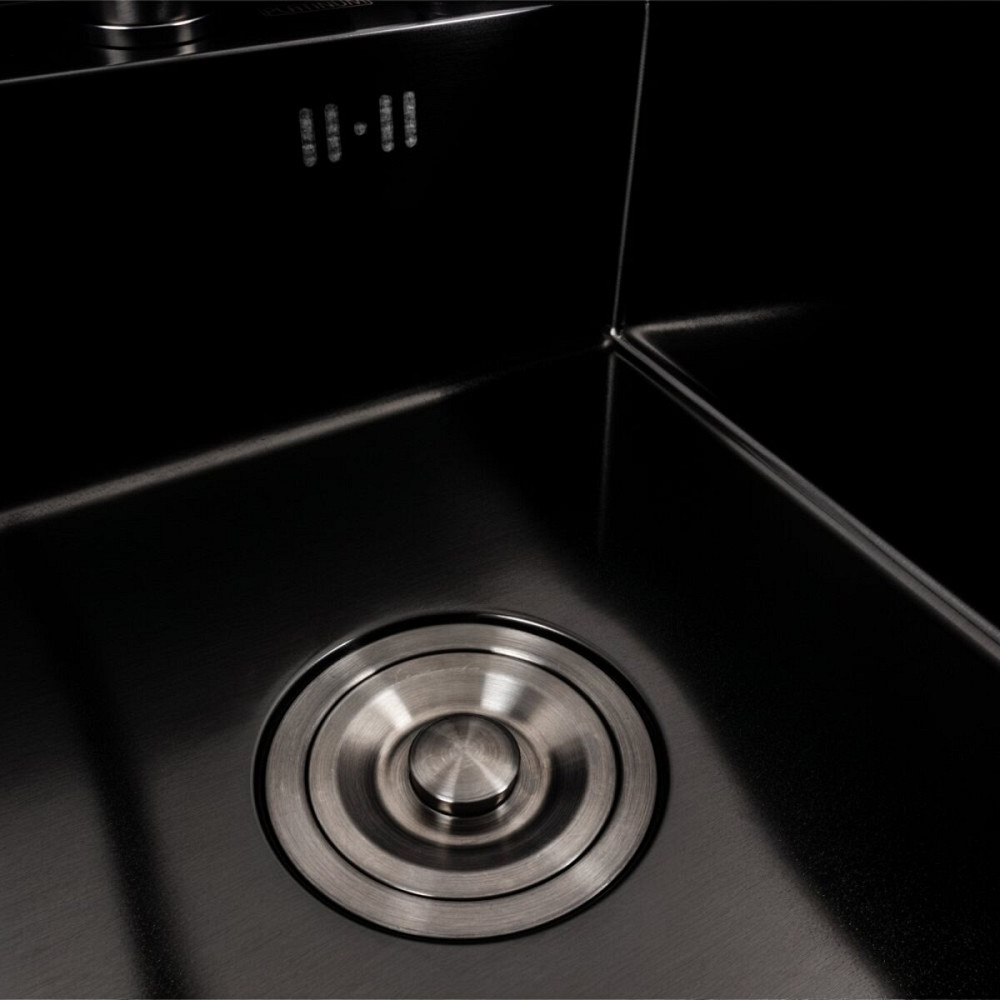 PLATINUM Кухонна мийка CM 40*50 прихована PVD чорна Platinum Handmade Киев - изображение 6