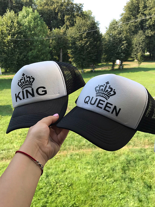 Парні кепки- тракери з написами — "KING/QUEEN". Чернівці - фото 1