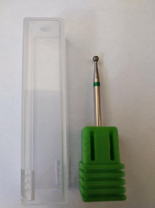 Борфреза алмазная тип D 2x3x2,35 сфера (шар) (зеленая линия) Полтава - фото 1