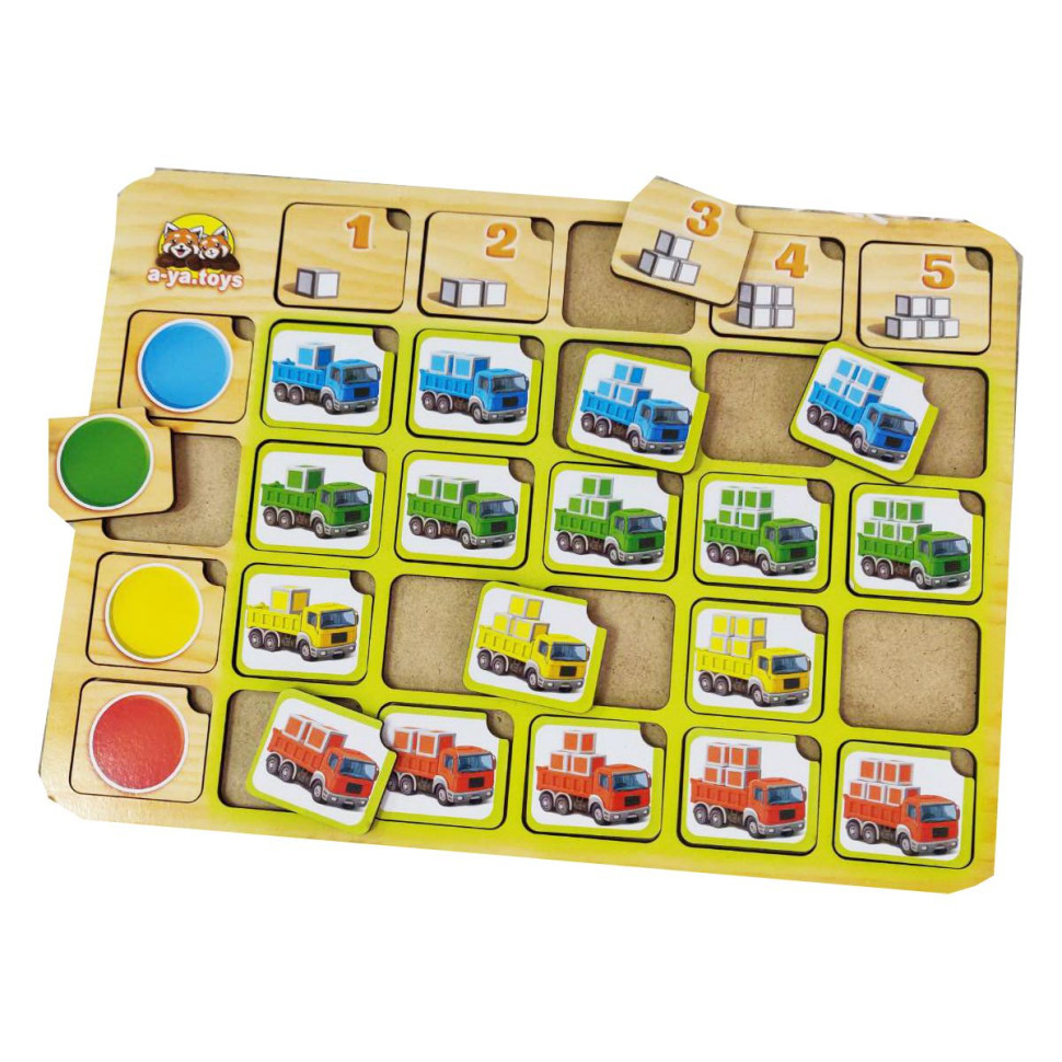 Деревянный пазл-сортер 