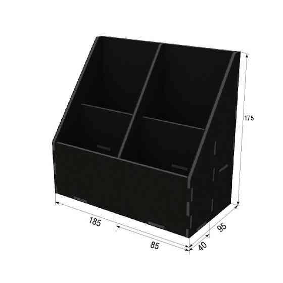 Органайзер EKOSTAR для чая и пакетов 80х120 - 4 ячейки чёрный Киев