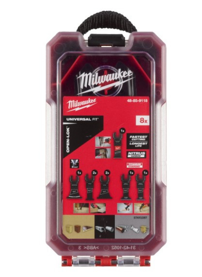 Набір полотен для мультітула Bi-Metal OPEN-LOK MILWAUKEE WM (8шт) в кейсі Одеса - фото 1