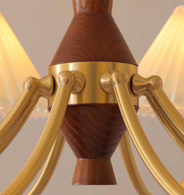 Светодиодная люстра Пем 5031 (Золотая) на 8 плафонов Винница - изображение 8