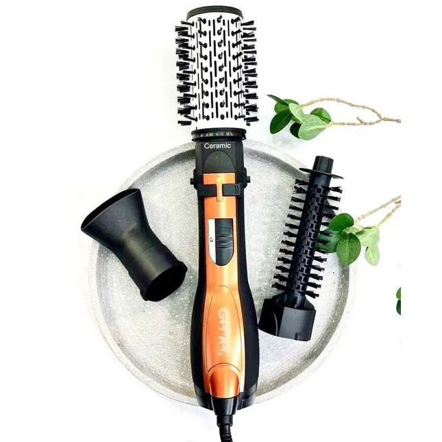 Классический фен для волос Gemei, Щетка сушка для волос, Фен расческа выпрямитель браш UX-47 Львов - изображение 10