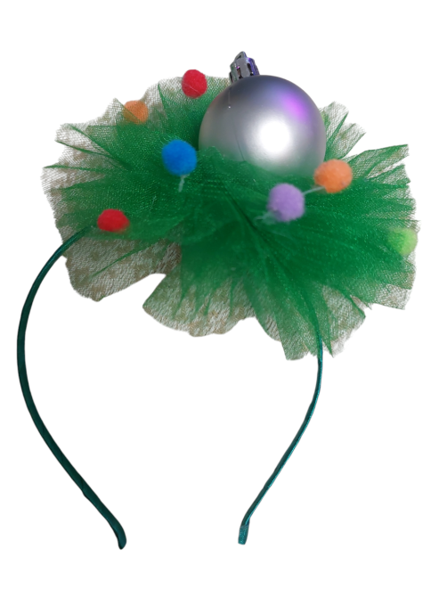 Обруч новорічний на голову з кулькою для свята one size різнобарвний Київ - фото 1