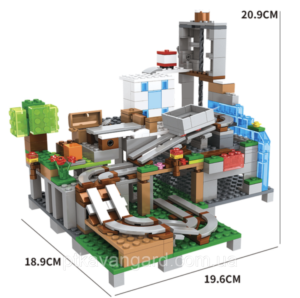Конструктор блоковий Майнкрафт шахта 587 деталей 8003 в пакеті My World Хмельницький - фото 3
