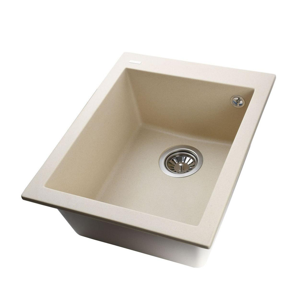 Гранітна мийка Globus Lux LAMA слонова кiстка 410х500мм (000008702) Київ - фото 2