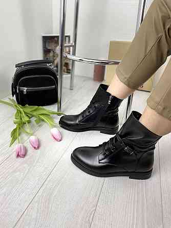 Olli Черевики жіночі OLLI чорні натуральна шкіра весна-осінь 37р. (K-7-9104 3088) Коломия